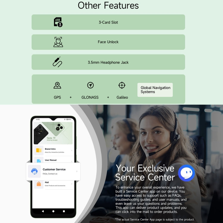 Ulefone Note 19, 3GB+32GB, Face ID & Side Fingerprint, 6.56 inch Android 14 Go Unisoc T603 Octa Core, Network: 4G, Dual SIM, OTG Ulefone Note 19, 3GB+32GB, Face ID & Side Fingerprint, 6.56 inch Android 14 Go Unisoc T603 Octa Core, Network: 4G, Dual SIM, OTG
